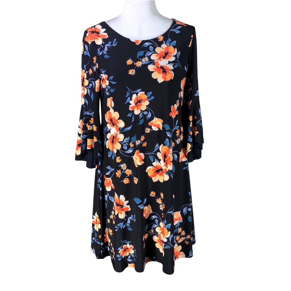 Ralph Lauren navy blue and orange flowers